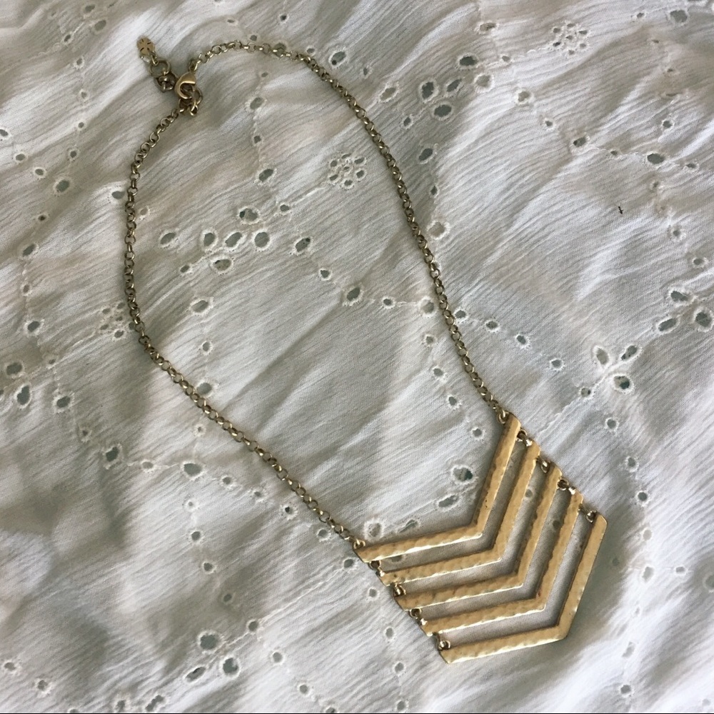 NWOT Lucky Brand Gold Chevron Necklace